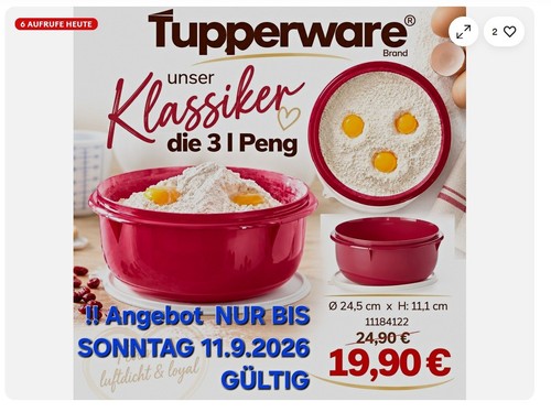 Tupperware schüssel die l - schüssel, 3