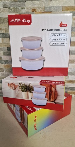 Emaille schüssel set drei - ,