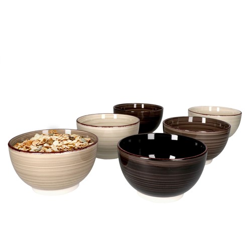 6er set grey bowl schalen - set,