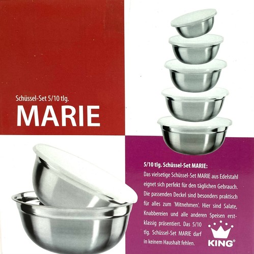 Schüssel set king marie 5tl - schüssel-set,