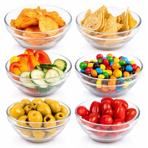6er set salat schälchen - set, glas