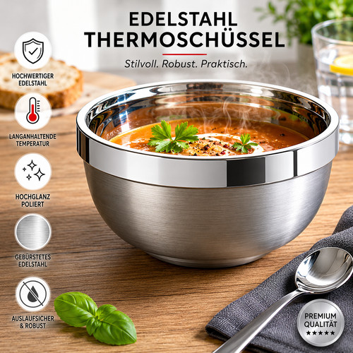 Edelstahl thermoschüssel - edelstahl,