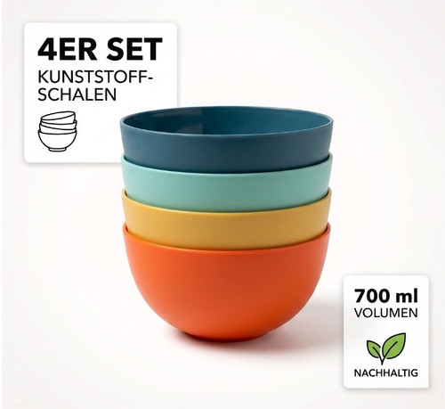 Plastikschüsseln set 700ml - plastikschüsseln,