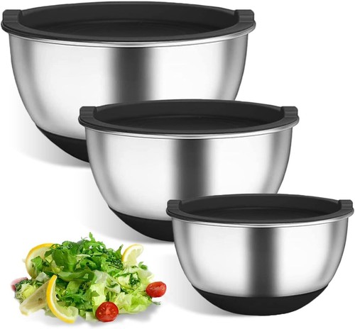 Salatschüssel set edelstahl - edelstahl, 3