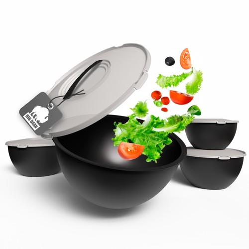 Salatschüssel set groß mit - set,