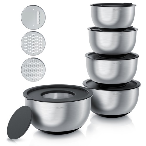 Arendo edelstahlschüssel set - arendo, edelstahlschüssel-set