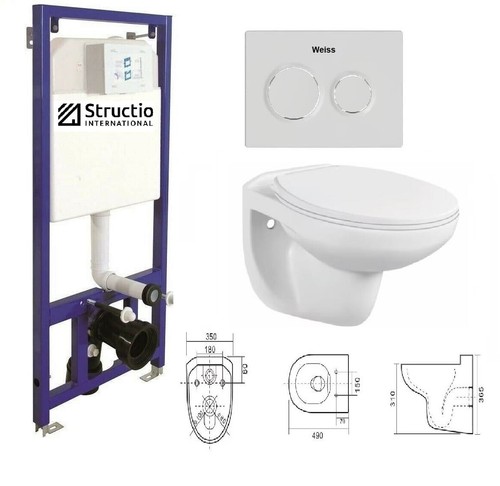 Spülrandlos set - wc,
