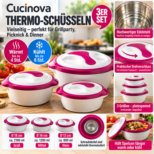 Thermoschüssel mit deckel - mit,